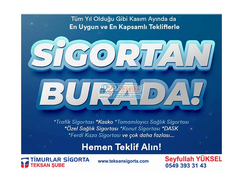 Timurlar Sigorta Teksan Şubesi